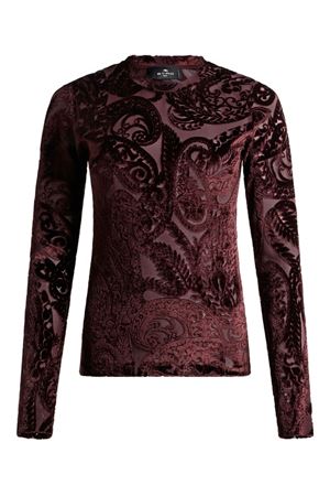 Top In Velluto Jacquard Con Motivo Paisley ETRO | WRJB001199JMD03M5039
