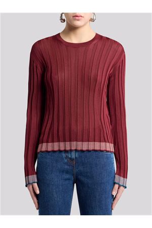 Maglia a coste bordeaux ETRO | WRKE0315AV707F0130
