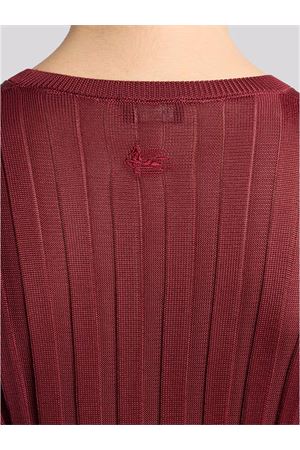Maglia a coste bordeaux ETRO | WRKE0315AV707F0130