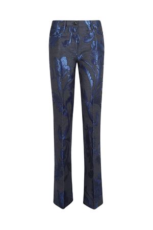 Dark blue damask-print jeans ETRO | WRNB002699TJED4S9885