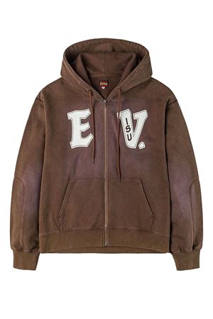 Brown cotton Hoodie Jacket EVISU | 2EAEJM5SW6022BROWN