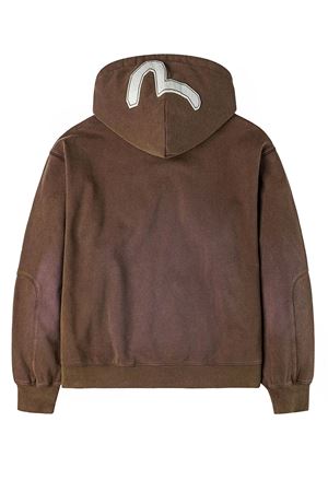 Brown cotton Hoodie Jacket EVISU | 2EAEJM5SW6022BROWN