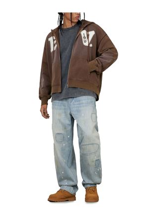 Brown cotton Hoodie Jacket EVISU | 2EAEJM5SW6022BROWN