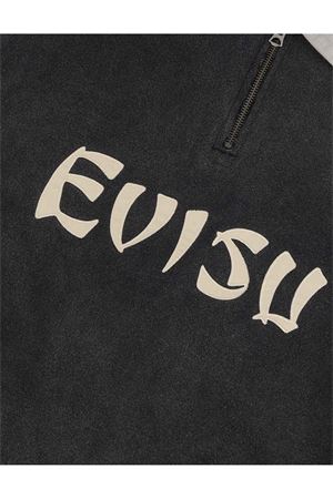 Felpa in cotone nero con cappuccio EVISU | 2EAEJM5SW6106BLACK
