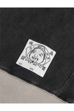 Felpa in cotone nero con cappuccio EVISU | 2EAEJM5SW6106BLACK