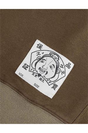Felpa in cotone verde con cappuccio EVISU | 2EAEJM5SW6106DARKARMYGREEN
