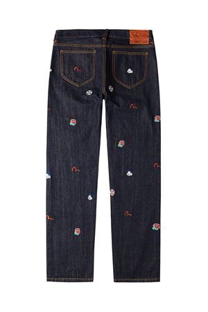 Allover Brand Embroidery Regular Fit Jeans EVISU | 2EAHTM5JE1060INDIGO