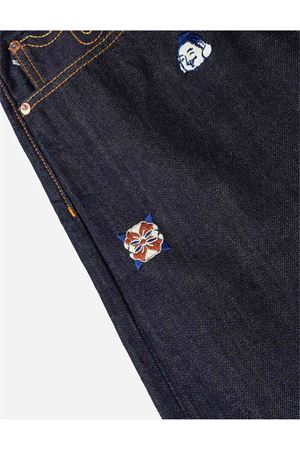 Allover Brand Embroidery Regular Fit Jeans EVISU | 2EAHTM5JE1060INDIGO