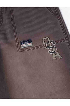 Multi Logos Print Balloon Fit Washed Woven Pants EVISU | 2EAHTM5PT1092CHOCOLATE