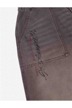 Multi Logos Print Balloon Fit Washed Woven Pants EVISU | 2EAHTM5PT1092CHOCOLATE