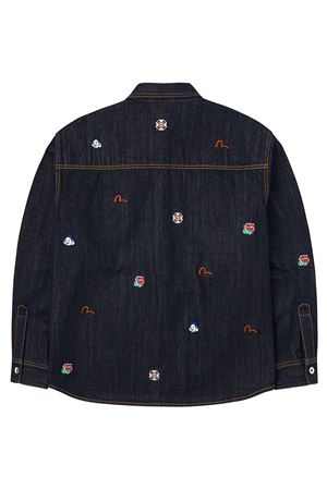 Allover Embroidery Regular Fit Denim Shirt Jacket EVISU | 2EAHTM5SJ1044INDIGO