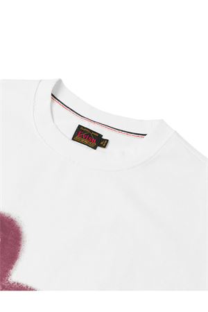 Graffiti-Style Seagull and Logo Print Relax Fit T-Shirt EVISU | 2EAHTM5TS1159OFFWHITE