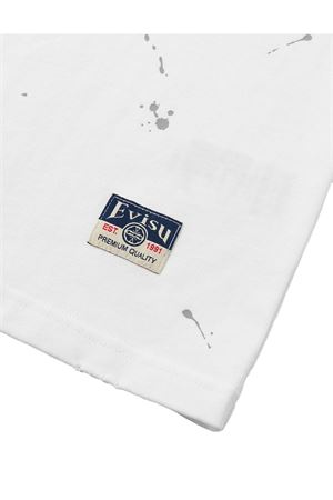 Graffiti-Style Seagull and Logo Print Relax Fit T-Shirt EVISU | 2EAHTM5TS1159OFFWHITE