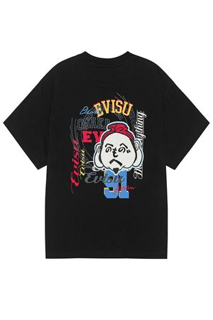 Black cotton T-shirt EVISU | 2EAHTM5TS1168BLACK