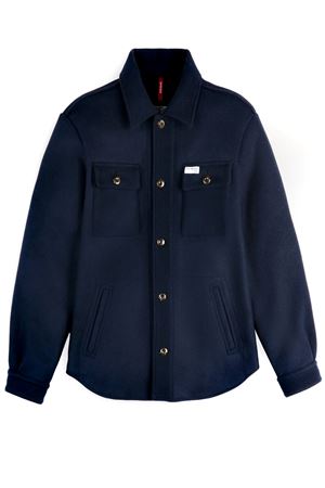 Shirt Jac in Panno di Lana Blu FAY | MAM04512820XRIU808