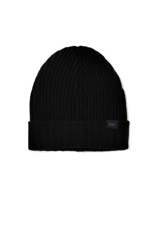 Beanie in Black Wool FAY | N7MF3512970XWIB999