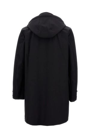 Black hooded snap-fastening parka FAY | NAM6151037JXRFB999