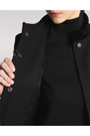 Coat in Black Wool Fabric FAY | NAW50513130SGLB999