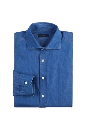 Regular Shirt in Denim FAY | NCMA151115LMJPU210