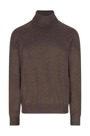 Turtleneck in Brown Wool FAY | NMMC1512440CQTS801