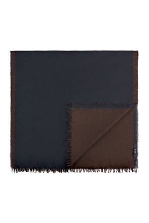 Sciarpa in Lana e Seta Blu e Marrone FAY | NSMF2511410XVS1021