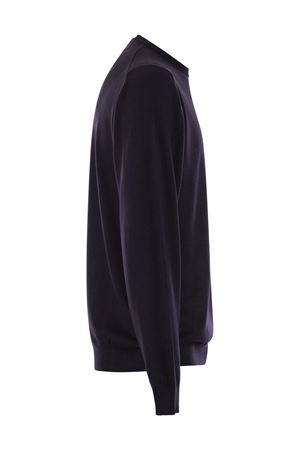 Dark blue superfine wool sweater FEDELI | MU0070126