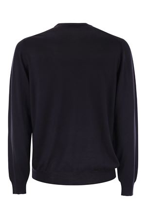 Dark blue superfine wool sweater FEDELI | MU0070126