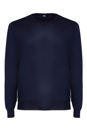 Blue cashmere-silk blend sweater FEDELI | MU0L711913
