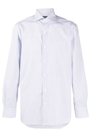 Camicia a righe in cotone blu e bianco FINAMORE | C0485Z01