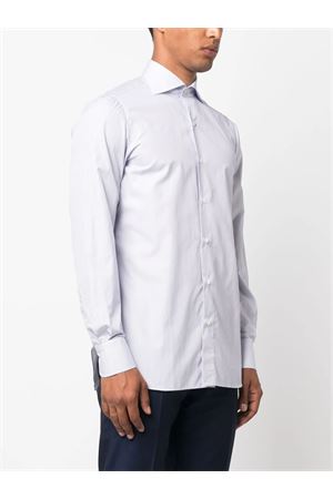 Camicia a righe in cotone blu e bianco FINAMORE | C0485Z01