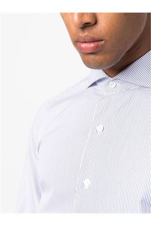 Camicia a righe in cotone blu e bianco FINAMORE | C0485Z01