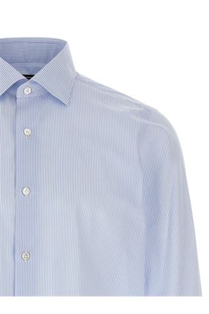 Camicia in cotone blu e bianco FINAMORE | C059702