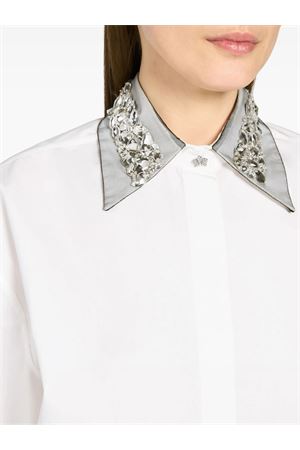 Camicia over con collo gioiello GENNY | 79AAL645N0086003