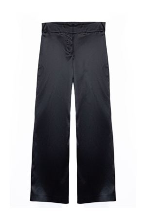 Pantaloni in Raso Nero a Gamba Larga GENNY | 79AJA177N0451899