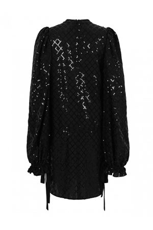 Georgette black Mini Sequin Dress GENNY | 79AJO459NR012899