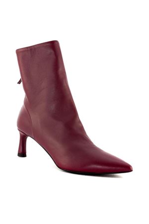 Red soft leather Gil ankle boot HALMANERA | GIL26MOGANO
