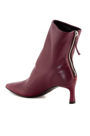 Red soft leather Gil ankle boot HALMANERA | GIL26MOGANO