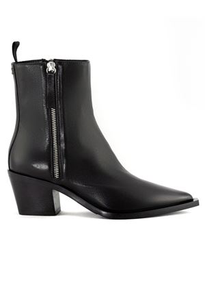 Black smooth leather Taby ankle boot HALMANERA | TABY37NEROMOGANO