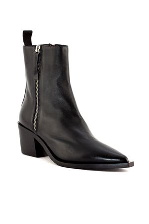 Black smooth leather Taby ankle boot HALMANERA | TABY37NEROMOGANO