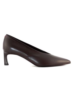 Dark brown smooth leather Vale pumps HALMANERA | VALE01TMORO