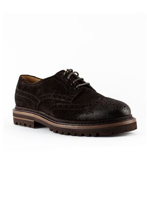 Dark brown suede Derby lace-up shoes HENDERSON | 84206S0TMORO