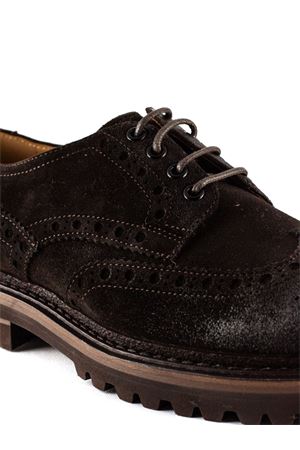 Dark brown suede Derby lace-up shoes HENDERSON | 84206S0TMORO