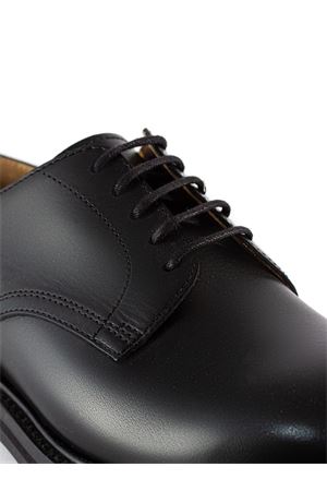 Black leather Derby lace-up shoes HENDERSON | 85205P0NERO