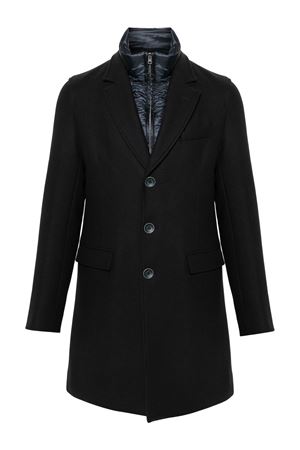 Navy blue wool blend coat HERNO | CA000202U33432R9290