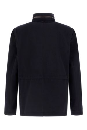 Giacca in lana e cashmere spazzolato blu HERNO | FI000128U333189200
