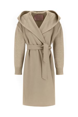 Cappotto realizzato in 100% lana doppia beige HERNO | GC00073DR334491985