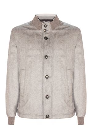 Giubbotto in misto seta e cashmere color tortora HERNO | GI00076UR380872600
