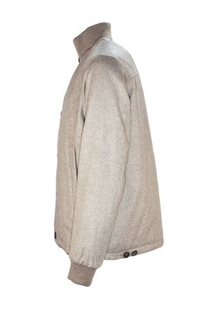 Giubbotto in misto seta e cashmere color tortora HERNO | GI00076UR380872600