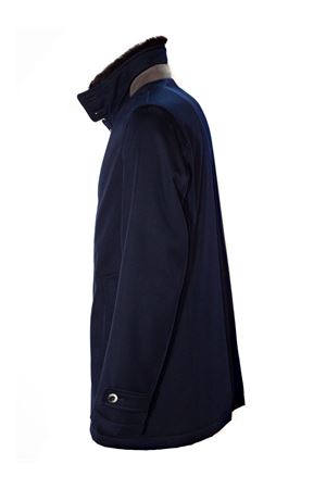 Cappotto in lana vergine blu HERNO | IM000369U331869200