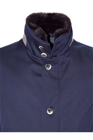 Cappotto in lana vergine blu HERNO | IM000369U331869200